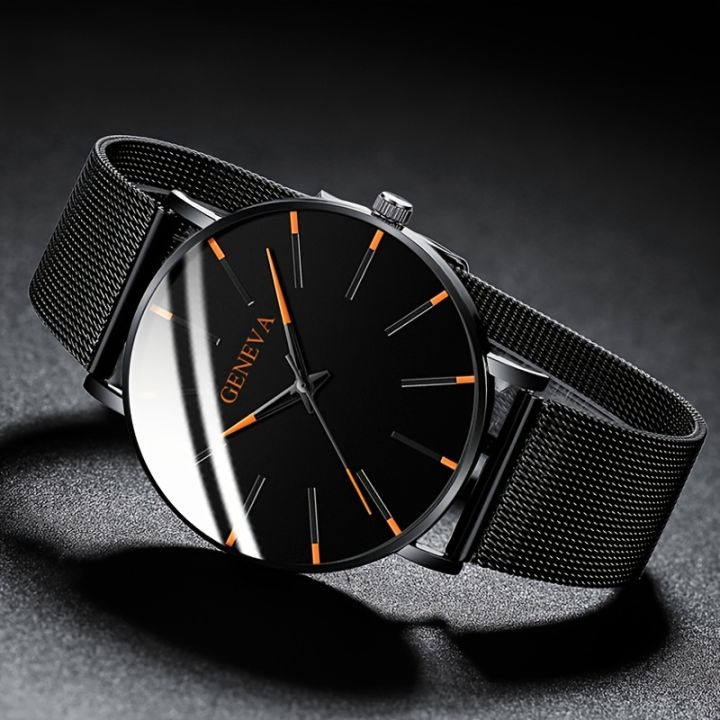 2024%20Minimalist%20Men's%20Fashion%20Ultra%20Thin%20Watches%20Simple%20Men%20Business%20Stainless%20Steel%20Mesh%20Belt%20Quartz%20Watch%20-%20Image%204