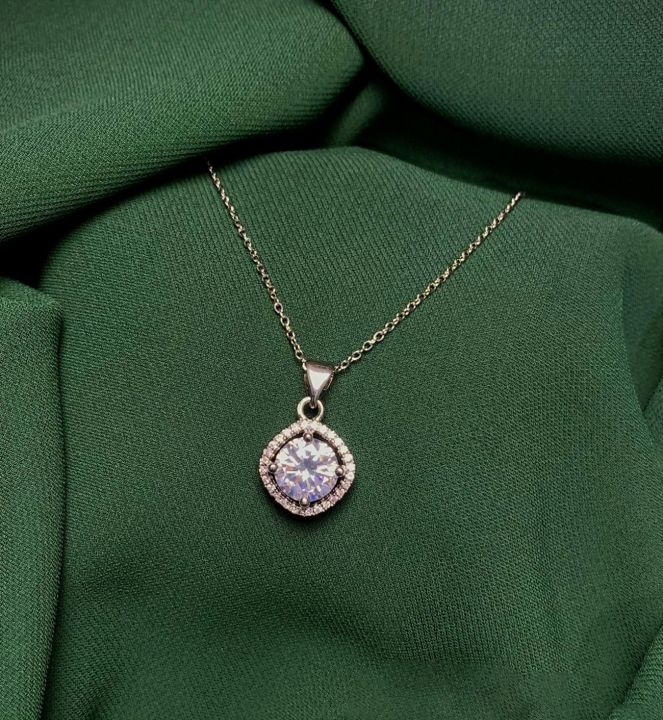 Simple Diamond Cut Locket Chain For