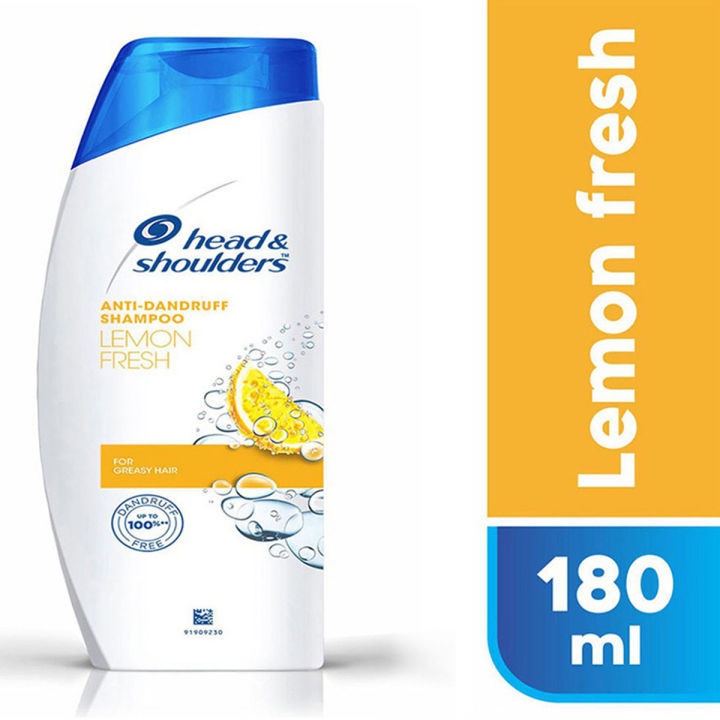 Head & Shoulders Lemon Fresh Anti Dandruff Shampoo for Women & Men, 180ML