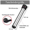 2500W Immersion Heater, Pool Heater Automatic Timer, Safe Pool Heating Immersion Heater, Perfect for Home Eu Plug.