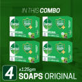 Dettol Soap Original Protects against 99.99% Germs 125gm Quad Pack Combo (125gm X 4). 