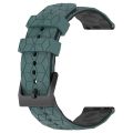 Watch Strap For Garmin Forerunner 255 Music 22mm Football Pattern Two-Color Silicone Watch Band. 