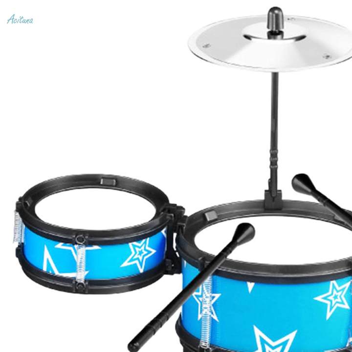 Kids Drum Set Childrens Simulation Drum Toy for Birthday Christmas Holiday