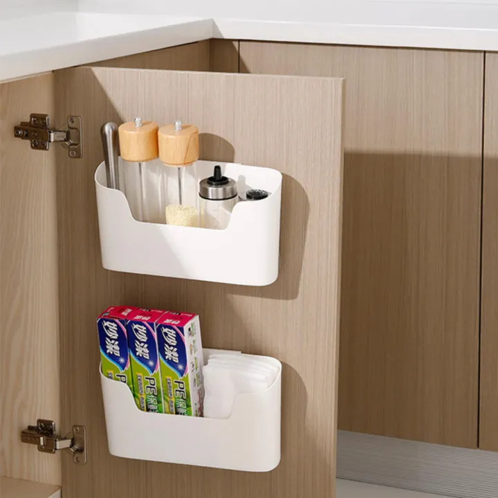 Non-punched%20Wall-mounted%20storage%20box%20Convenient%20Door-mounted%20Cabinet%20Plastic%20cabinet%20Wall-mounted%20Sundries%20storage%20for%20Kitchen%20organization%20Bathroom%20storage%20Home%20organization%20Small%20item%20storage%20-%20Image%204