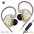 Original KZ EDX PRO/Lite Dynamic Earphones HIFI Heavy Bass Surround In Ear IEM Monitor Headphones Wired Sport Game Music Headset. 