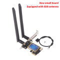 1PC For Bluetooth4.0 WiFi Adapter 1200Mbps Wireless WiFi Card PCIE Adapter TX-1200 Dual Band 2.4Ghz/5Ghz Tetuo.