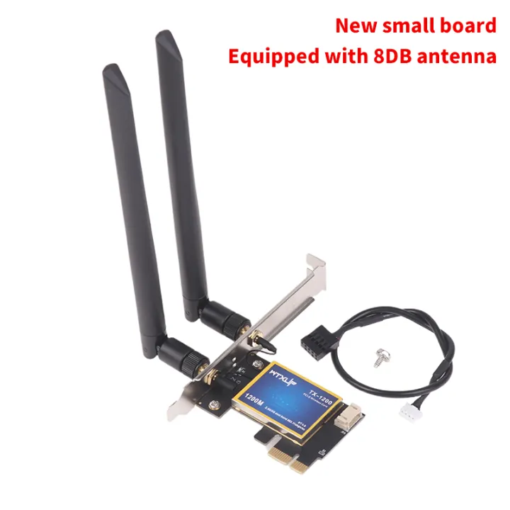 1PC For Bluetooth4.0 WiFi Adapter 1200Mbps Wireless WiFi Card PCIE Adapter TX-1200 Dual Band 2.4Ghz/5Ghz Tetuo