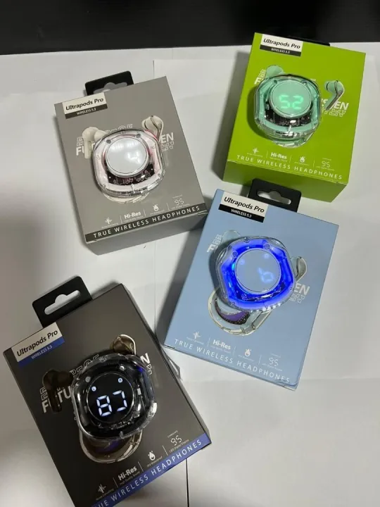 Ultrapods%20Pro%20True%20Wireless%20Earbuds%20with%20Display%20Transparent%20Design,%20Bluetooth%205.3%20Water%20Proof%20-%20Image%204