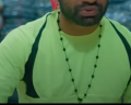 Actor Pavel From Bangladeh Black Lava Stone Necklace For Men.
