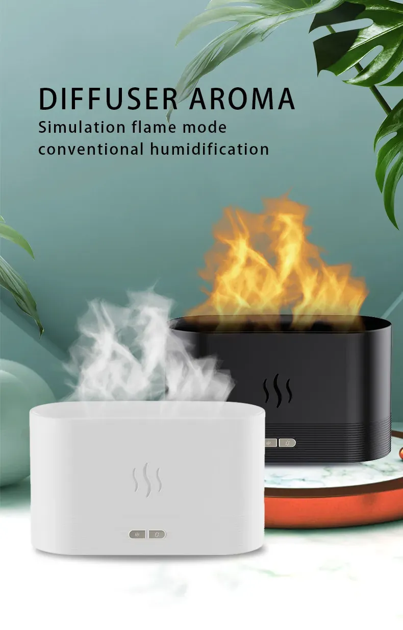 Fire Protection Diffuser Flame Fire Humidifier Aromatherapy Diffuser Ultrasonic Aromatic ...