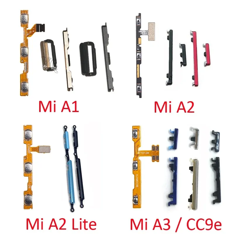 COMPATIBILE con Xiaomi Mi 9 Lite (6.39) (MI CC9) Ricambio flat flex circuito interno switch key pulsante accensione tasto power on off volume controllo tasti laterali