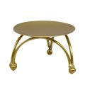 European Style Candlestick Iron Candle Holders Retro Round Table Golden For Home Festive Ornament 1Pcs. 