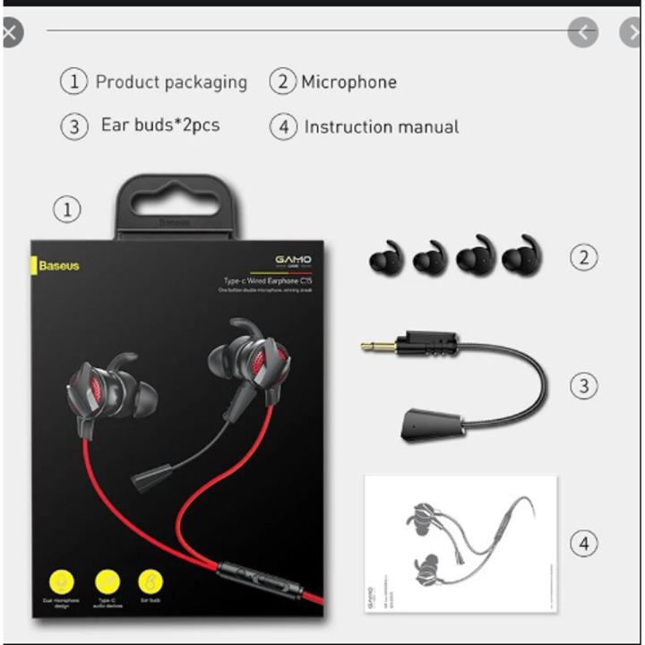 BASEUS GAMO H15 3.5mm Wired Gaming Headset with Dual Microphone