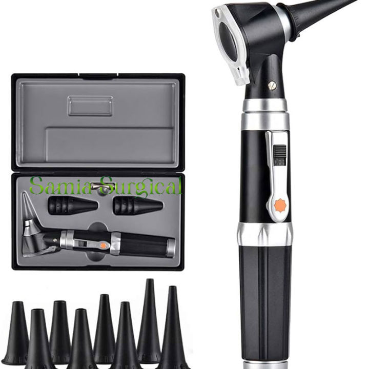 Professional LED Bright Illumination Otoscope Auriscope Diagnostic Ear Care Mirror Ki 1pcs