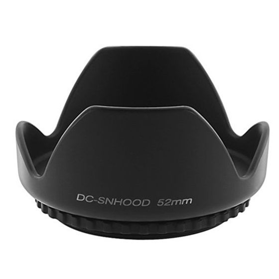 52mm Hard Tulip Lens Hood for NIKON AF-S DX NIKKOR 18-55mm Black