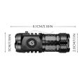 Powerful Mini LED Flashlight Super Bright Three-eyed Pocket Torch Type-C Rechargeable Waterproof Flashlight Outdoor Flash Light.