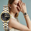 OPK Watch For Woman Waterproof Original Relo Women Resistant Women Quartz Stainless Steel Luminous Casual Wristwatches Calendar Realme. 
