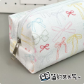 Colorful Bow Pencil Case Simple Ins Style High Color Value Student Stationery Storage Bag Cosmetic Bag Stationery Case. 