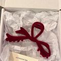 Fashion Simple Velvet Bow Hair Clip Claw Elegant Women Hair Claw Clips Advanced Sense Back Head Shark Clip for Daily Life Party Hair Accessories. 