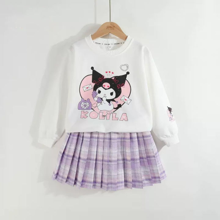 Girls%20kulomi%20sweatshirt%20set%20spring%20and%20autumn%20new%20children's%20foreign%20air%20fried%20street%20two-piece%20set%20of%20baby%20girls%20fashionable%20autumn%20clothes%20-%20Image%203