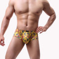 Fat Guy Panties Cross-Border European and American Large Size Big Bag Printed Men's Small Boxer Sexy Underwear Men B166. 