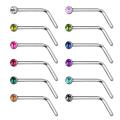 40/60PCS Surgical Steel Nose Ring Pack Indian Nose Pin Lot Nose Piercing Ring Set Crystal Nariz Ring Bulk Nose Piercing Stud Lot.