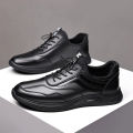【selevn roind】 Men Genuine Leather Casual Shoes Height Increasing Durable Sole Man Breathable Sport Shoes Fashion Trend Waterproof Men Sneakers. 