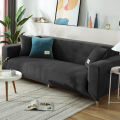 Velvet Plush Sofa Cover Elastic L Shape Couch Covers All-inclusive Soild Color Stretch Sofa Slipcover for Living Room Home Decor. 