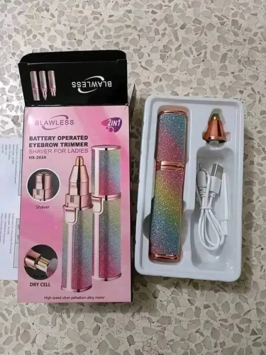 2-in-1 Lady Shaver Flawless Eyebrow Trimmer