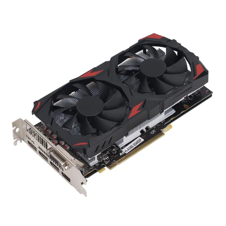 Gaming Graphics Card, RX 580 Graphics Card Efficient 256BIT with Dual Fans for Desktop PCs