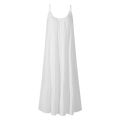 Summer Dress Beach Vacation Wear For Women Casual Sling Solid Color Sleeveless U-neck Loose Ruffles A-line Short Dress. 