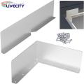 Gutter Valley Splash Guard Easy Install Gutter Valley Splash Guards with Screws Effective Rain Diverter for Roofing 2/4pcs Set Gutter Splash Guard.