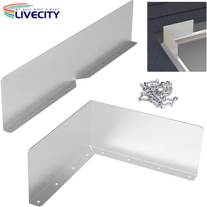 Gutter%20Valley%20Splash%20Guard%20Easy%20Install%20Gutter%20Valley%20Splash%20Guards%20with%20Screws%20Effective%20Rain%20Diverter%20for%20Roofing%202/4pcs%20Set%20Gutter%20Splash%20Guard%20-%20Image%205