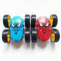 Spiderman Stunt Car Toy Multicolor Spiderman Friction Car Two Sided Push gmo Plastic Rubber Stunt Car For Kids. 