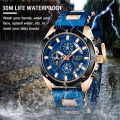 LIGE Mens Watches Brand Luxury Silicone Strap Waterproof Sport Quartz Watch Men Chronograph Clock.