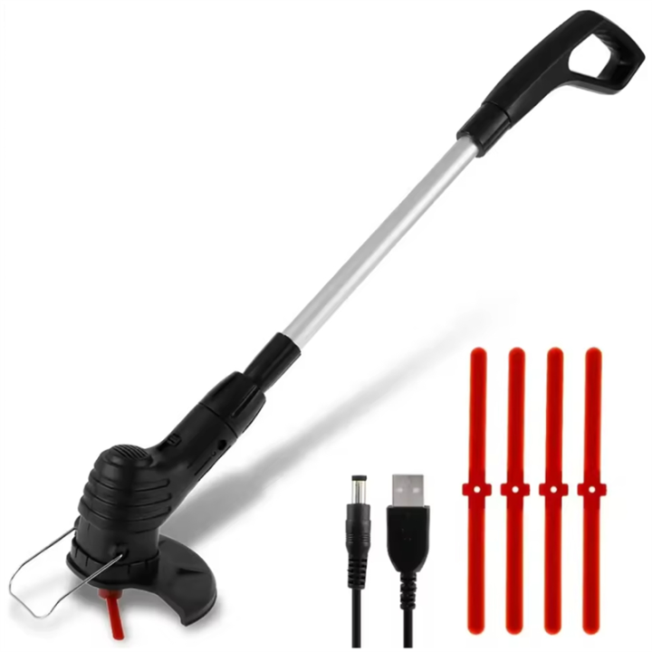 Convenient Household Lawn Mower with Rechargeable Lithium Battery, Ideal for Garden Weeding