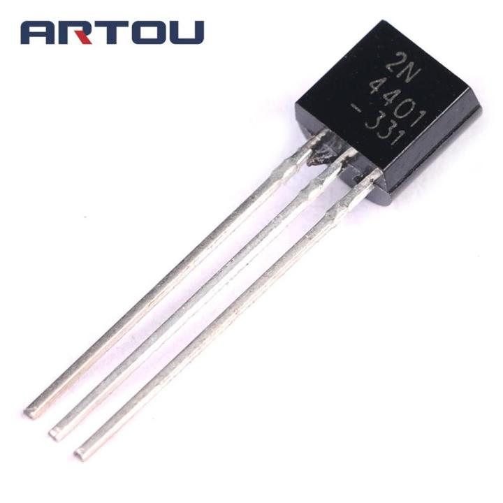 10Pcs- 2N4401 Transistor NPN 50V 0.8A 0.5W Power 3 Pin Leads General Purpose Transistor 4401 Transistor TO-92 Package