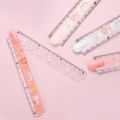 30cm Kawaii Bear Rulers Cute Foldable Straight Rulers Measuring Tool Korean Stationery Drawing Template School Office Supplies.