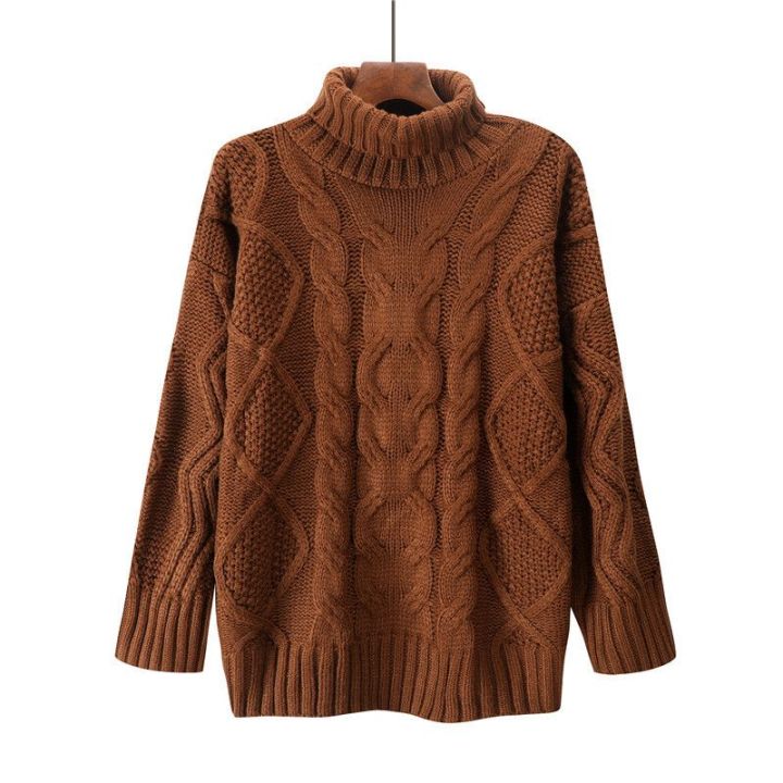 Autumn%20and%20Winter%20Korean%20Style%20Loose%20High%20Collar%20Cable-Knit%20Pullover%20Sweater%20Women's%20Thicken%20Lazy%20Style%20Knitwear%20Sweater%20Coat%20-%20Image%206