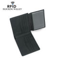 Cross-border new carbon fiber pattern anti-theft brush wallet wallet RFID short top leather men's wallet.