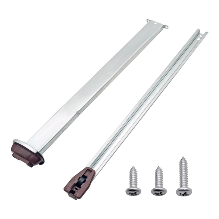 Metal Drawer Slide Replacement for Various Dressers and Nightstands, Drawer Track and Rail Kit with Metal Support Plate