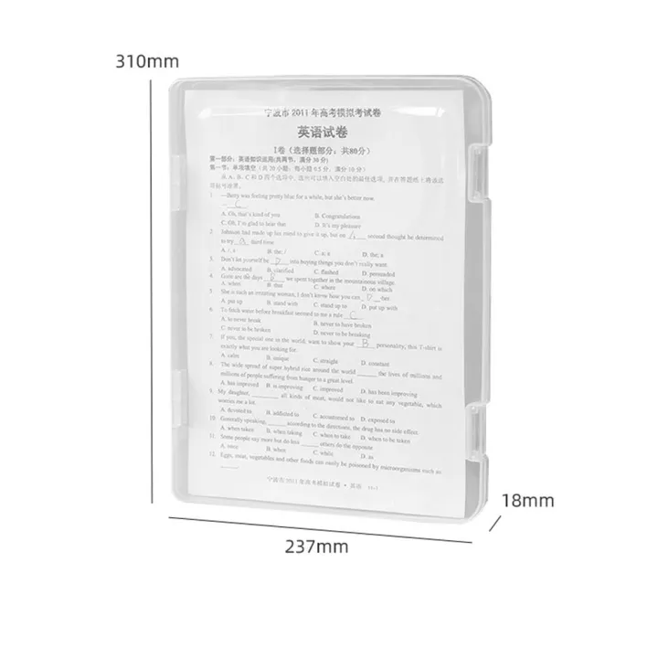 Document Case Plastic Storage Box Document Box File Folder File Case File Box