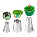 1 piece Stainless Steel Grass Design Piping Nozzle For Cake Decoration (Model: Grass). 