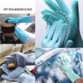 Silicone kitchen gloves, magic washing gloves with scrubber, not to hurt your hands, multi-purpose gloves for household cleaning. 