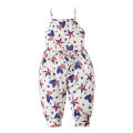 Girls children's summer suspender backless star jumpsuit American Independence Day climbing jumpsuit children's clothing. 