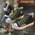 671New Casual Retro High-Top Canvas Shoes Women's Korean-Style Versatile Niche Classic Fashion Preppy Style Lace up Hong Kong Style.