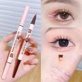 Double Head Liquid Brown Eyeliner Pen/ Waterproof Quick-drying Brighten Eyes Lying Silkworm Pencil/ Women Korean Cosmetics.