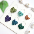 5 PCS/Set Fashion Geometric Shape Polymer Clay Cutter DIY Teardrop Earring Pendant Jewelry Cutting Mold Pottery Tools SnowWhite.