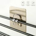 5Pcs Self Adhesive Wall Hooks Invisible Traceless Snap Hook Organizer Wall Storage Holder Bathroom Kitchen Bedroom Hook Kit.