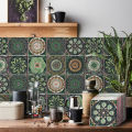 24pcs/set Tile Self-Adhesive Wall Stickers, Peel And Stick, Waterproof Living Room Kitchen Backsplash Bedroom Home Wall Stickers. 